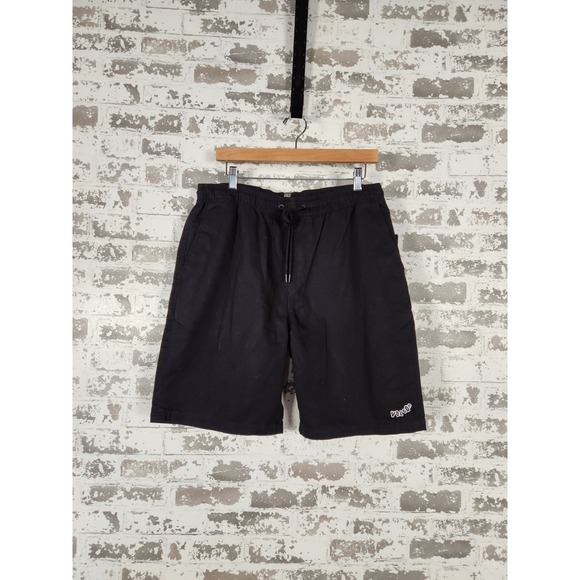 Volcom Outer Spaced 21 Elastic Waist Short Size Mens Large Black - Picture 1 of 13